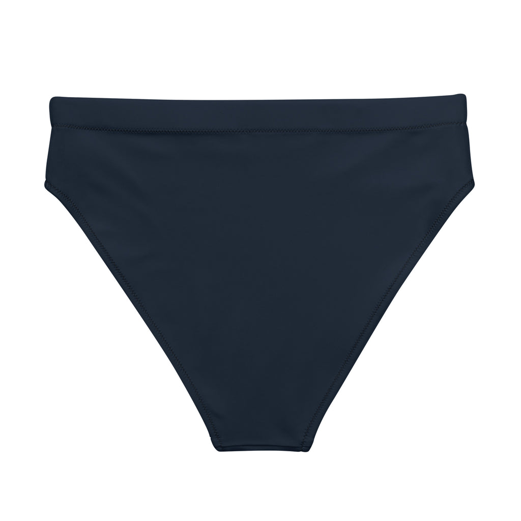 Eco-Friendly Recycled High-Waisted Bikini Bottom - Navy Blue