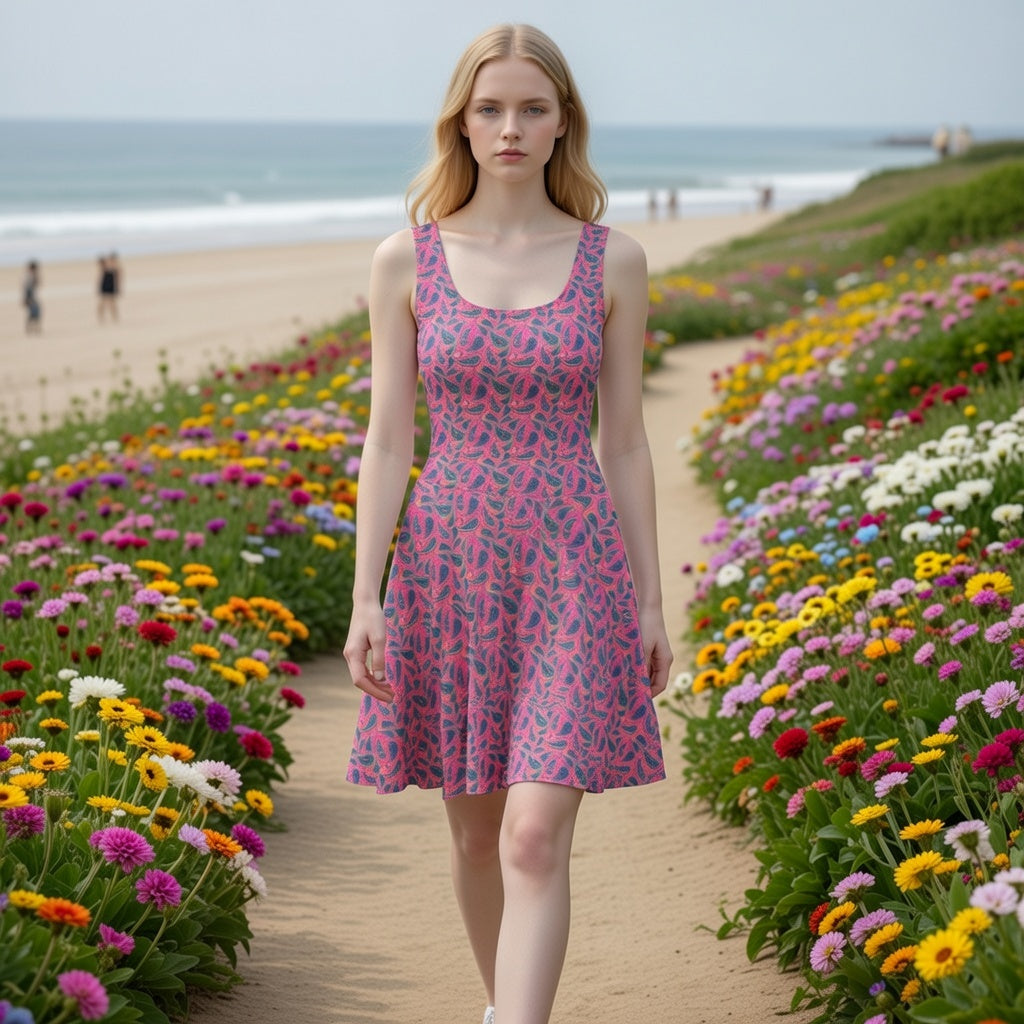 Vibrant Pink Paisley Sundress