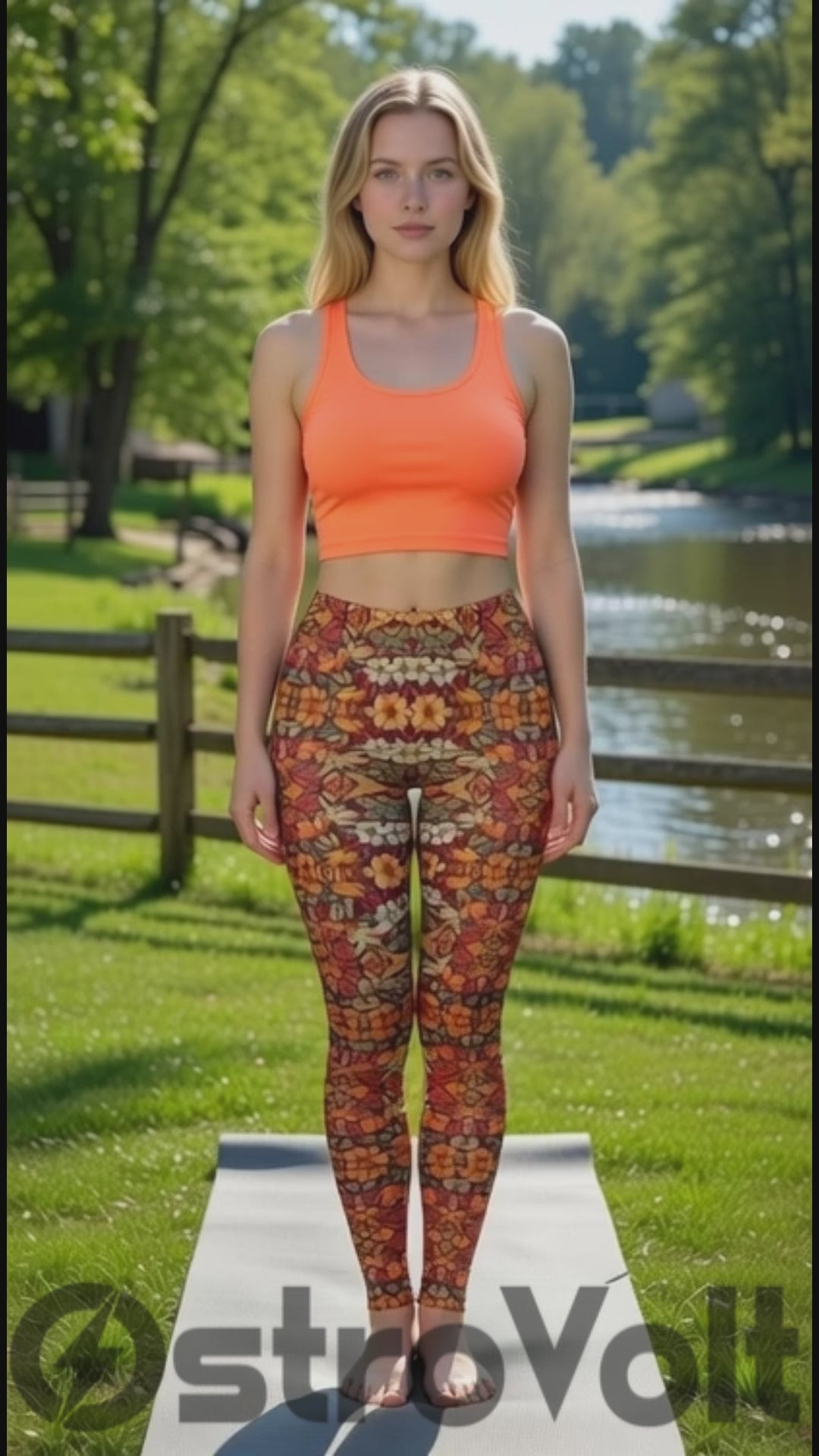 Autumn Marigold Kaleidoscope Leggings