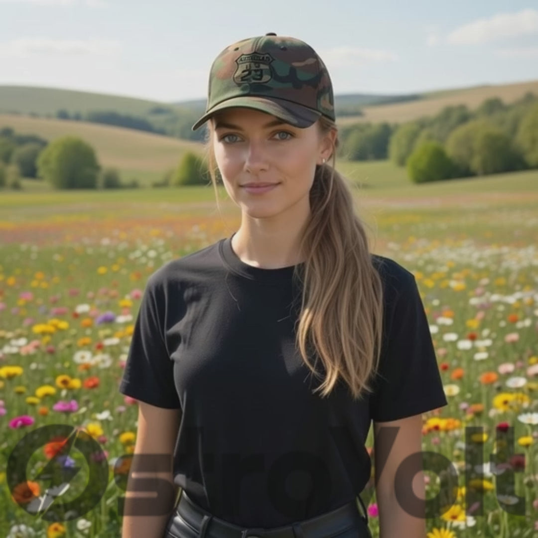 Camo US-23 Michigan Hat – Own the Road, Stay Low-Key