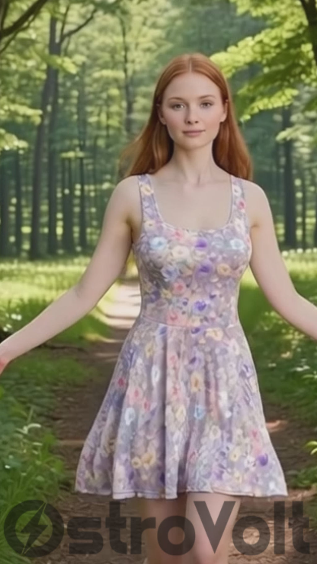 Pastel Floral Sleeveless Sundress