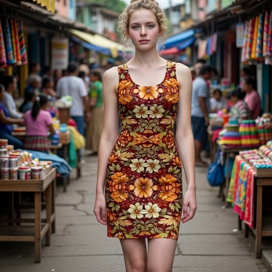 Autumn Bloom Burgundy Bodycon Dress - Bold Floral All-Over Print Fitted Mini Dress