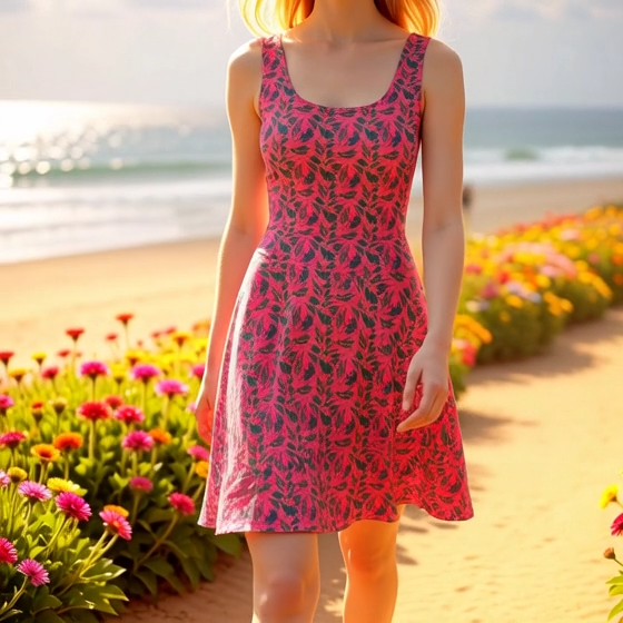 Vibrant Pink Paisley Sundress